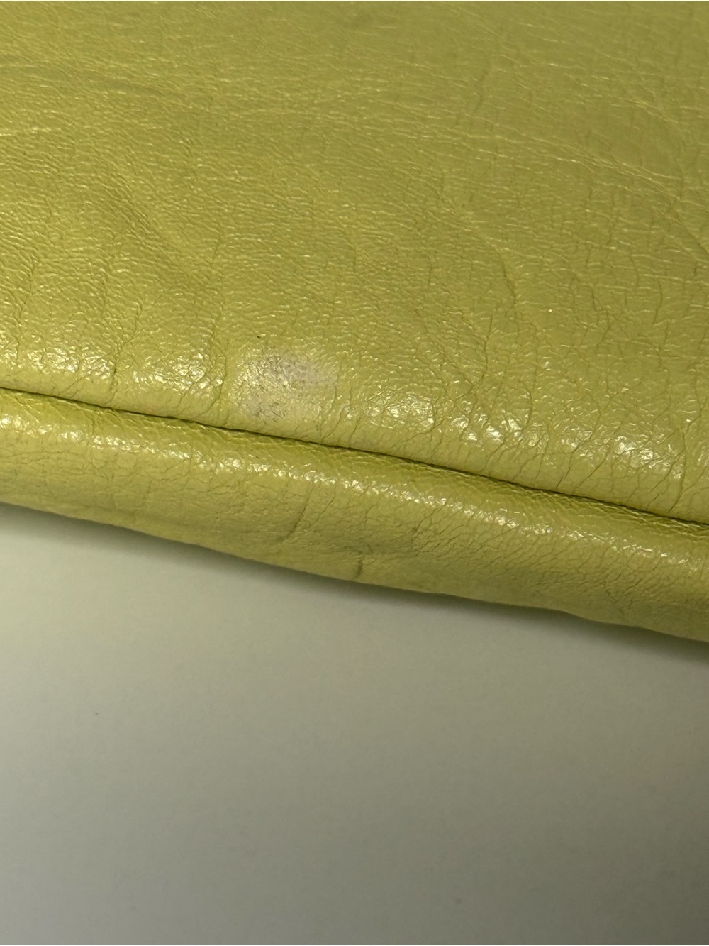 Balenciaga Giant 12 Gold Envelope Clutch Jaune Citron Yellow Leather - Picture 9 of 12